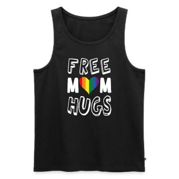 Free Mom Hugs Lesbian Shirt - Männer Premium Bio Tank Top - Schwarz - Vorne - Michal (187cm)