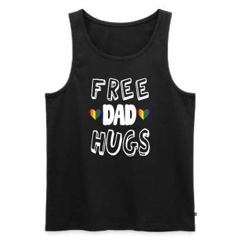Chemise gay papa gratuite câline - Débardeur bio Premium Homme - noir - Devant - AI Model Male 178 light (178cm)