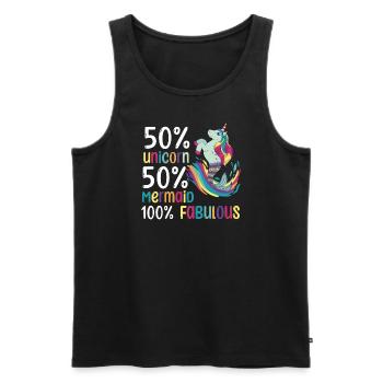 LGBTQ Einhorn Pride Month - Männer Premium Bio Tank Top - Schwarz - Vorne - Michal (187cm)