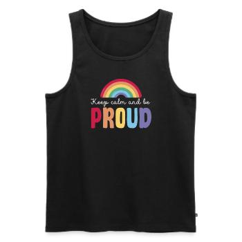 lesbiLGBTQ Stolz Pride Month - Männer Premium Bio Tank Top - Schwarz - Vorne - Michal (187cm)