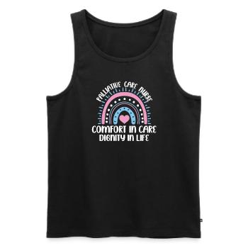 Great Palliative Care Saying - Men's Premium Organic Tank Top - black - Front - AI Model Male 178 light (178cm)