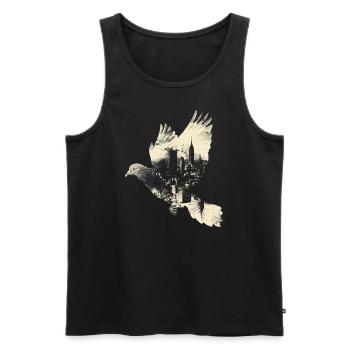 pigeon pigeon bird pigeon fancier flying - Men's Premium Organic Tank Top - black - Front - AI Model Male 178 light (178cm)