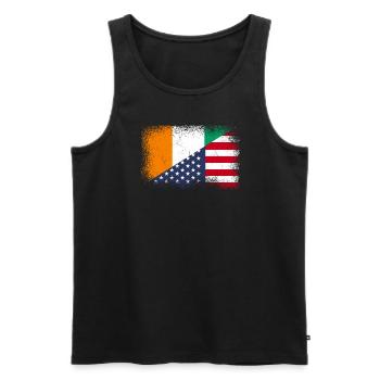 Elfenbeinküste USA - Männer Premium Bio Tank Top - Schwarz - Vorne - AI Model Male 178 light (178cm)