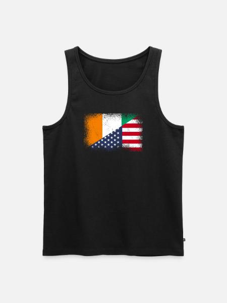 Côte d'Ivoire, United States - Men's Premium Organic Tank Top - black