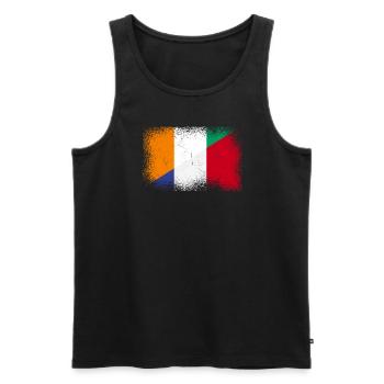 Elfenbeinküste Farnkreich - Männer Premium Bio Tank Top - Schwarz - Vorne - AI Model Male 178 light (178cm)