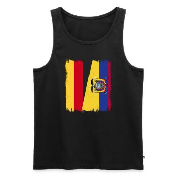 Équateur Quito Guayaquil Équatorien - Débardeur bio Premium Homme - noir - Devant - AI Model Male 178 light (178cm)