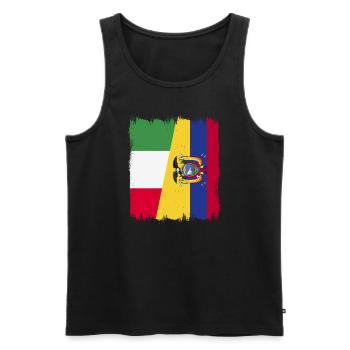 Équateur Quito Guayaquil Équatorien - Débardeur bio Premium Homme - noir - Devant - AI Model Male 178 light (178cm)