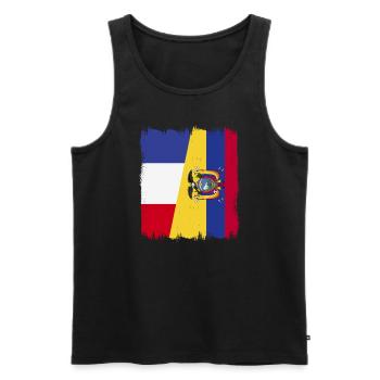 Équateur Quito Guayaquil Équatorien - Débardeur bio Premium Homme - noir - Devant - AI Model Male 178 light (178cm)