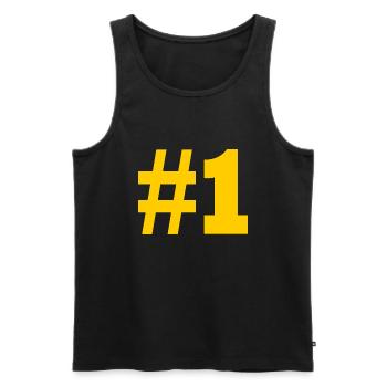 #1 - Männer Premium Bio Tank Top - Schwarz - Vorne - AI Model Male 178 light (178cm)