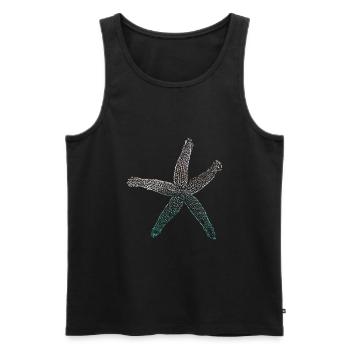 étoile de mer - Débardeur bio Premium Homme - noir - Devant - Michal (187cm)