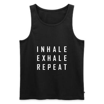 yoga - Débardeur bio Premium Homme - noir - Devant - Michal (187cm)