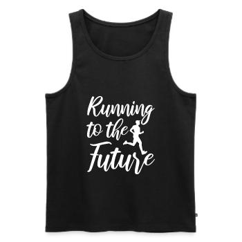 Running - Männer Premium Bio Tank Top - Schwarz - Vorne - Michal (187cm)