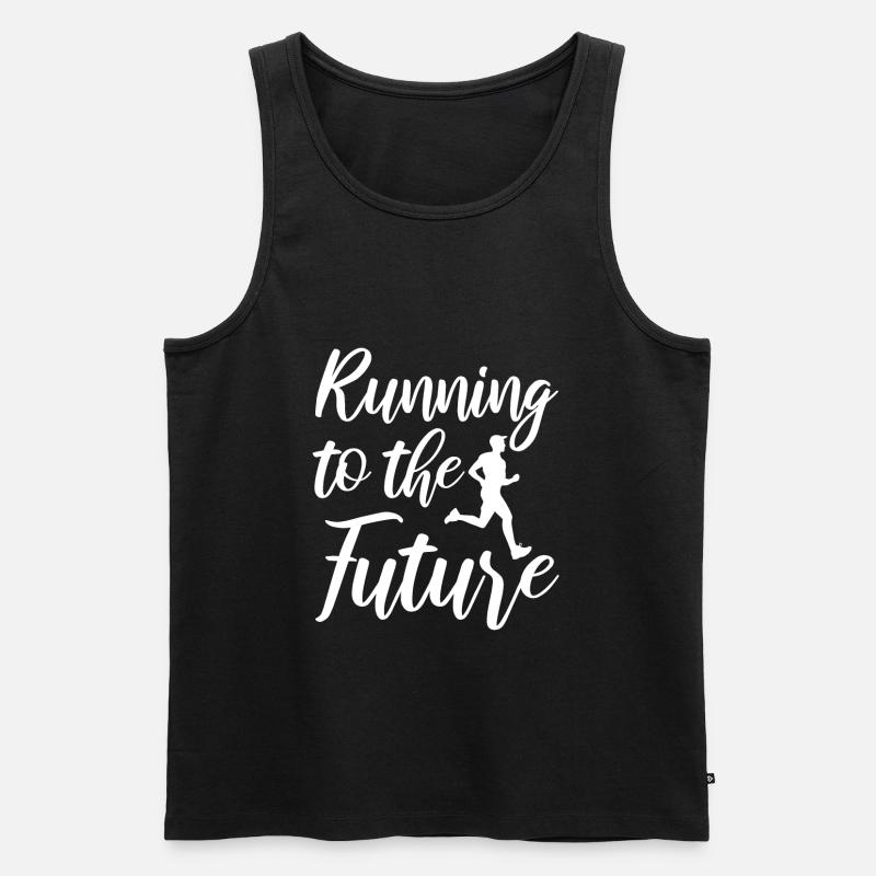 Running - Männer Premium Bio Tank Top - Schwarz