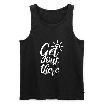 Travel - Männer Premium Bio Tank Top - Schwarz - Vorne - Michal (187cm)