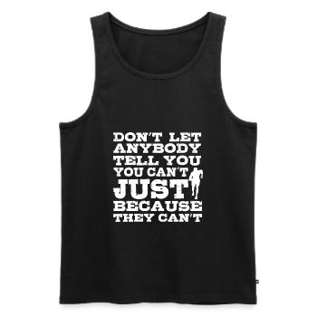 Running - Männer Premium Bio Tank Top - Schwarz - Vorne - Michal (187cm)