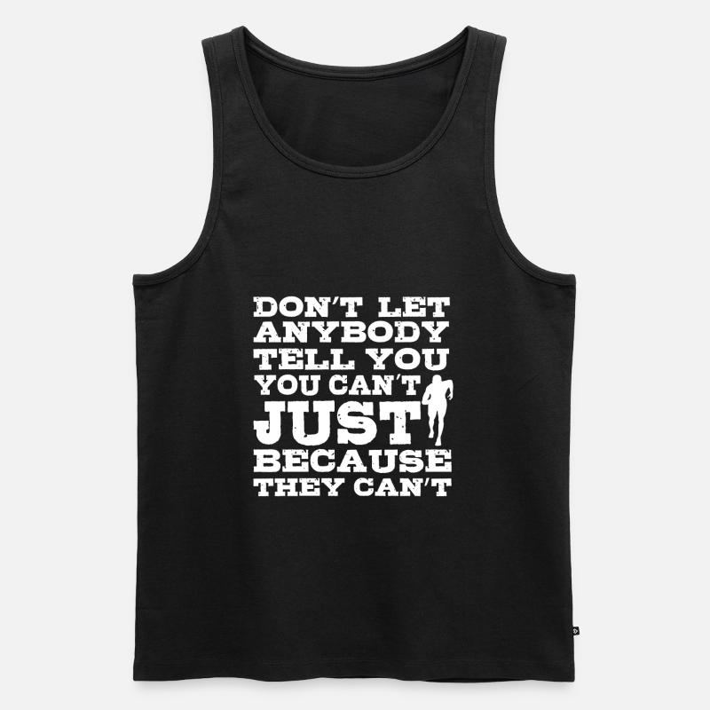 Running - Männer Premium Bio Tank Top - Schwarz