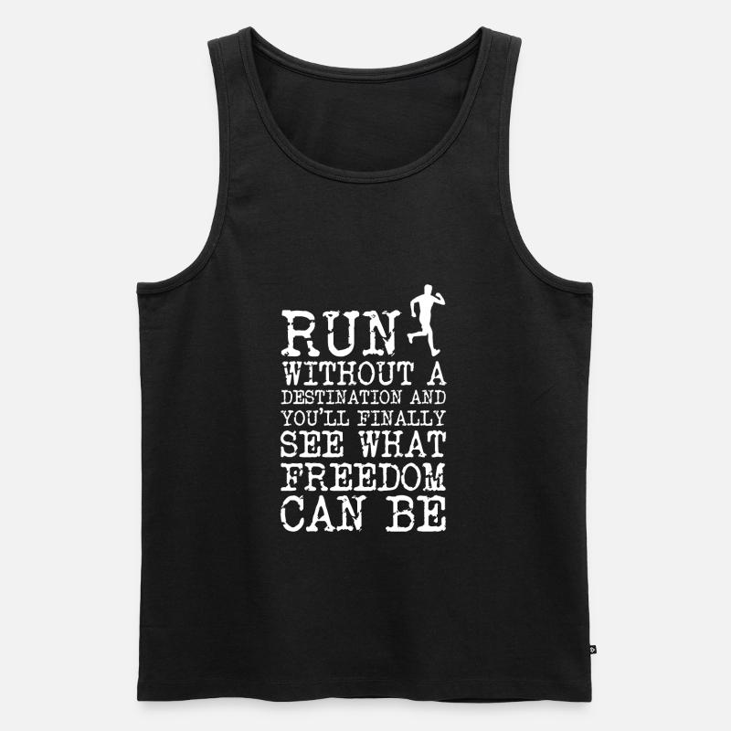 Running - Männer Premium Bio Tank Top - Schwarz