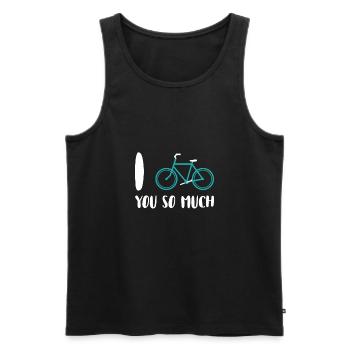 Fahrrad - Männer Premium Bio Tank Top - Schwarz - Vorne - Michal (187cm)