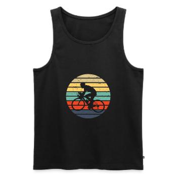 vélo - Débardeur bio Premium Homme - noir - Devant - Michal (187cm)
