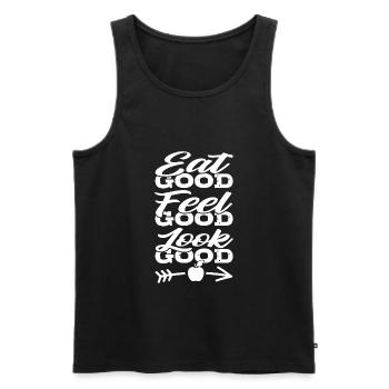 gesunde Ernährung - Männer Premium Bio Tank Top - Schwarz - Vorne - AI Model Male 178 light (178cm)