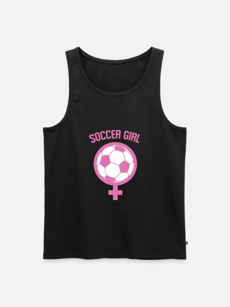 Frauenfussball - Männer Premium Bio Tank Top - Schwarz