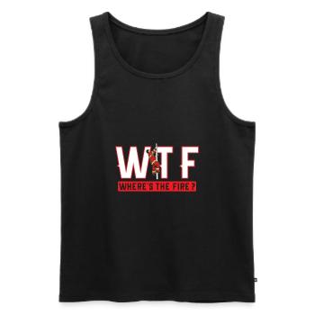 fire Department - Men's Premium Organic Tank Top - black - Front - Michal (187cm)