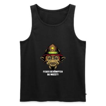 Feuerwehr - Männer Premium Bio Tank Top - Schwarz - Vorne - Michal (187cm)