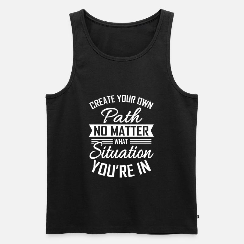 Motivation - Männer Premium Bio Tank Top - Schwarz