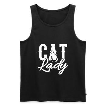 cats - Men's Premium Organic Tank Top - black - Front - AI Model Male 178 light (178cm)