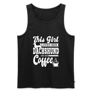 Dackel - Männer Premium Bio Tank Top - Schwarz - Vorne - Michal (187cm)
