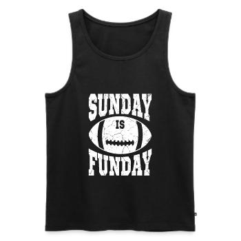 Football - Männer Premium Bio Tank Top - Schwarz - Vorne - Michal (187cm)