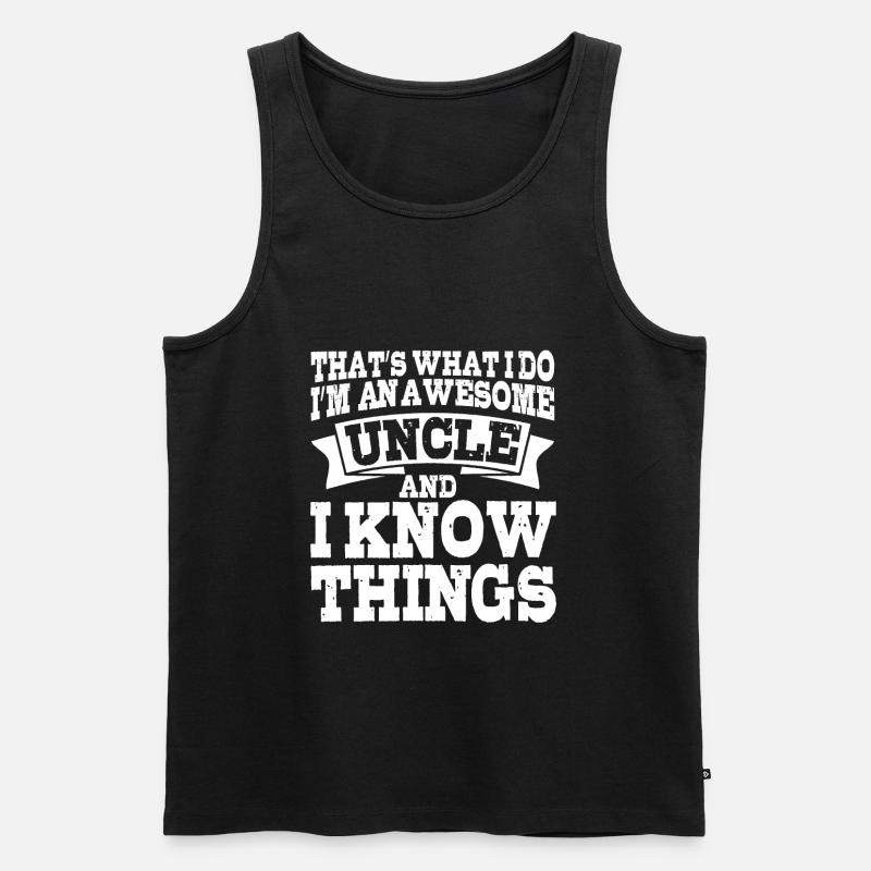 Onkel - Männer Premium Bio Tank Top - Schwarz