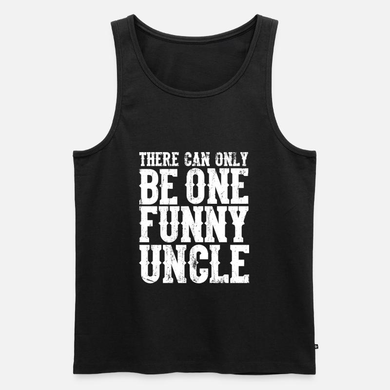 Onkel - Männer Premium Bio Tank Top - Schwarz