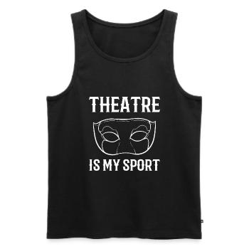 Theater Musical - Männer Premium Bio Tank Top - Schwarz - Vorne - AI Model Male 178 light (178cm)