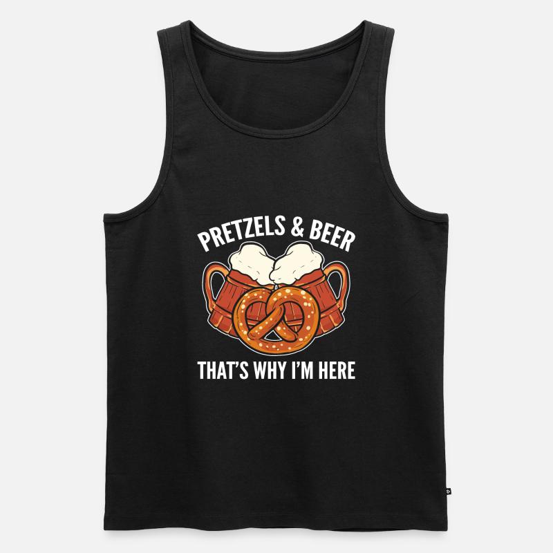 Brezel - Männer Premium Bio Tank Top - Schwarz