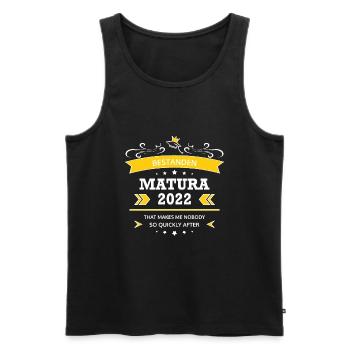 Matura 2022 lustige Sprüche bestanden Geschenk - Männer Premium Bio Tank Top - Schwarz - Vorne - Michal (187cm)