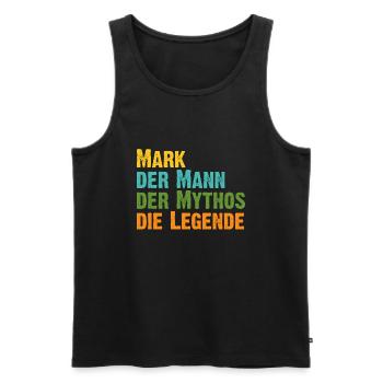 Mark der Mythos die Legende Vorname Mark - Männer Premium Bio Tank Top - Schwarz - Vorne - AI Model Male 178 light (178cm)
