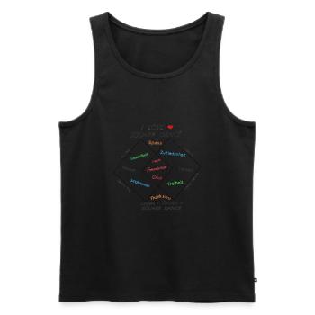 SQUARE DANCE - LOVE - Männer Premium Bio Tank Top - Schwarz - Vorne - AI Model Male 178 light (178cm)