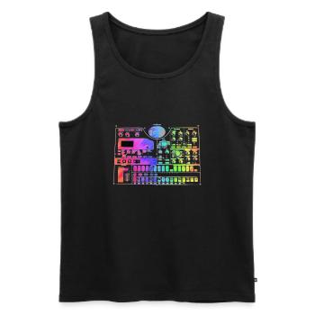 Rainbow Tribe - Männer Premium Bio Tank Top - Schwarz - Vorne - AI Model Male 178 light (178cm)