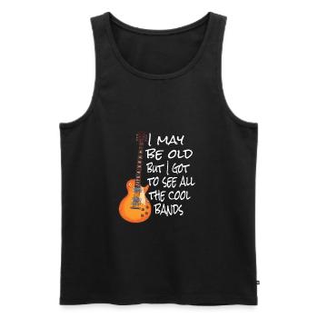 Musique Rock Dicton Guitare Électrique Guitariste Idée Cadeau - Débardeur bio Premium Homme - noir - Devant - Michal (187cm)