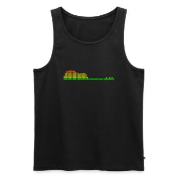 Guitar Shape Equalizer - Men's Premium Organic Tank Top - black - Front - AI Model Male 178 light (178cm)