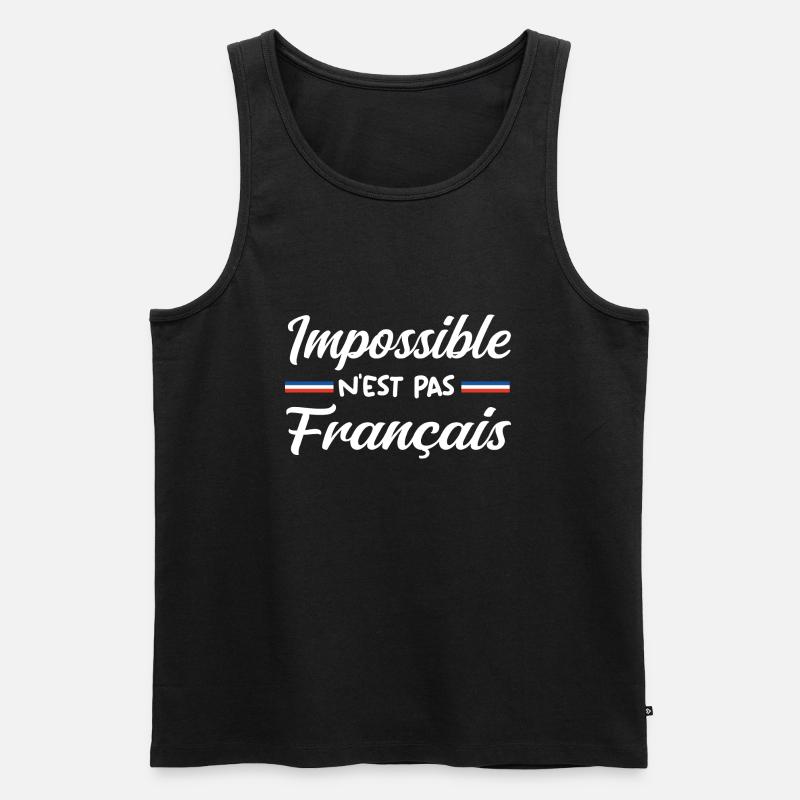 Impossible n est pas francais - Débardeur bio Premium Homme - noir