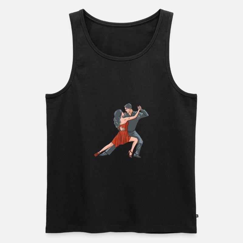 SALSA TANZEN - Männer Premium Bio Tank Top - Schwarz