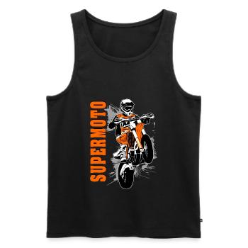 Supermoto - Supermotard - Men's Premium Organic Tank Top - black - Front - Michal (187cm)