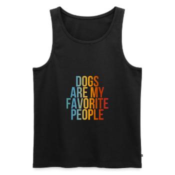 Dogs Are My Favorite People - Männer Premium Bio Tank Top - Schwarz - Vorne - AI Model Male 178 light (178cm)