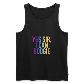Yes Sir, I Can Boogie - Männer Premium Bio Tank Top - Schwarz - Vorne - AI Model Male 178 light (178cm)
