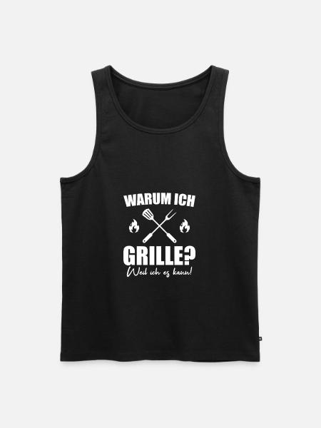 Grill Zubehör Grillbesteck Grillen Geschenkidee - Männer Premium Bio Tank Top - Schwarz