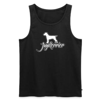 JAGDTERRIER Hunderasse Jagdhunde Jäger Wilsigns - Männer Premium Bio Tank Top - Schwarz - Vorne - Michal (187cm)