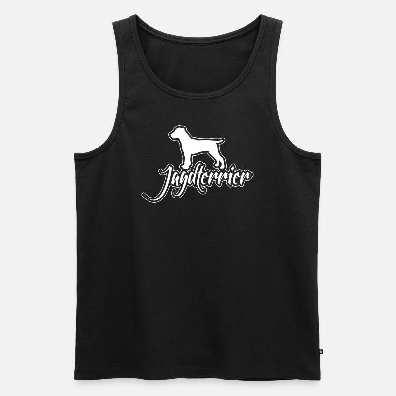 JAGDTERRIER Hunderasse Jagdhunde Jäger Wilsigns - Männer Premium Bio Tank Top - Schwarz