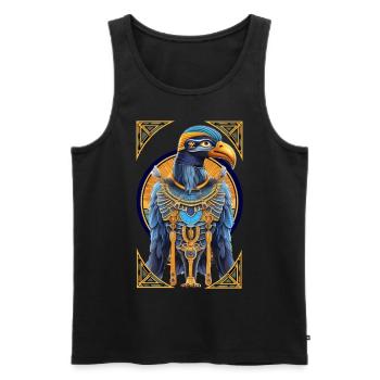 Ägyptischer Horus - Männer Premium Bio Tank Top - Schwarz - Vorne - Michal (187cm)